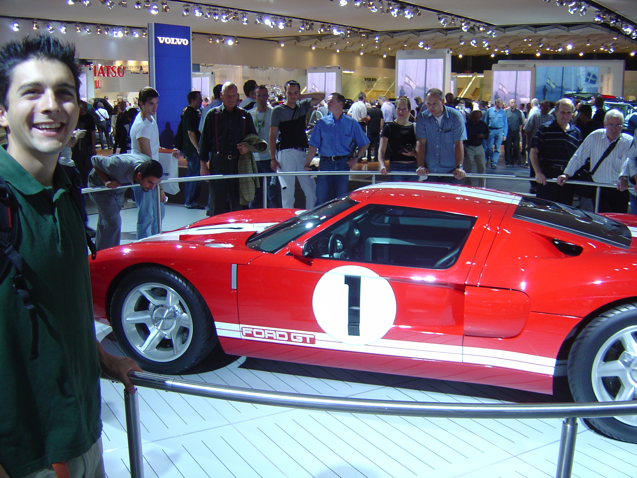 Young Nicolás with a Ford GT
